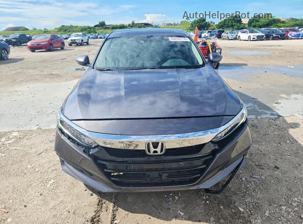 1HGCV3F15JA012951 2018 HONDA ACCORD Gray Դիմացի տեսք