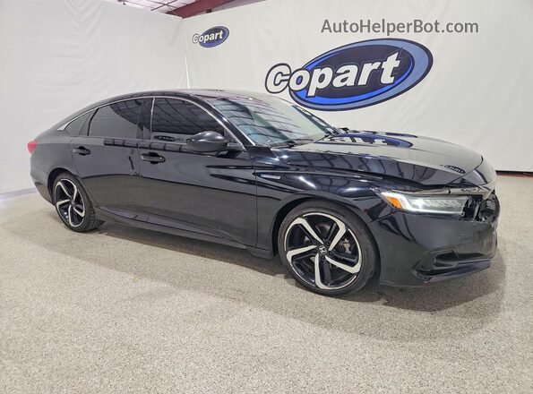 1HGCV3F2XNA026486 2022 HONDA ACCORD Black Delantero derecho
