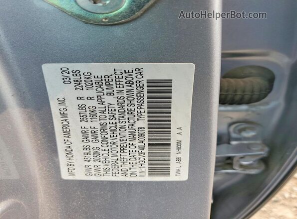1HGCV3F40LA009078 2020 HONDA ACCORD Gray Engine compartment view