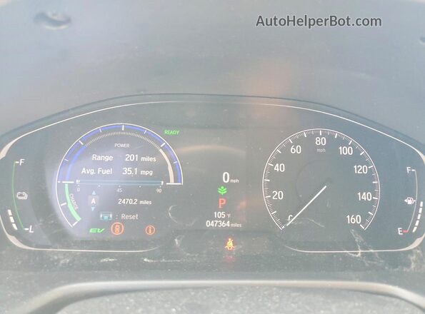 1HGCV3F47MA012268 2021 HONDA ACCORD Белый Вид щитка приборов