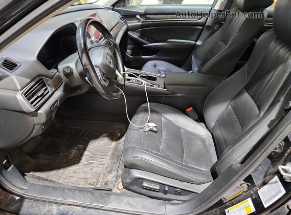 1HGCV3F50LA013060 2020 HONDA ACCORD Black Вид салону спереду