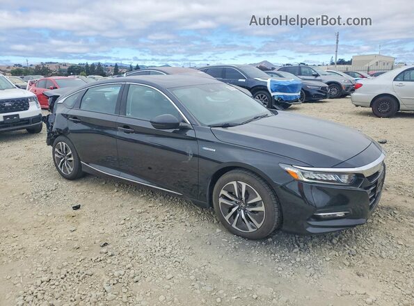 1HGCV3F59KA016375 2019 HONDA ACCORD Black Передня права чверть