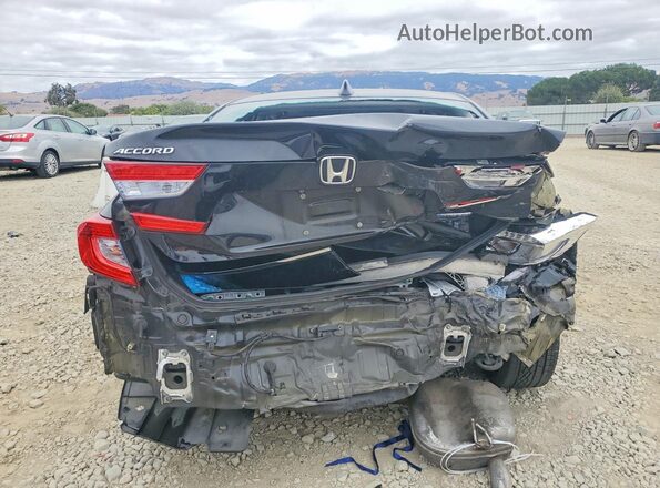 1HGCV3F59KA016375 2019 HONDA ACCORD Black Вид ззаду