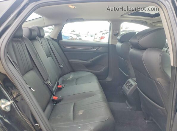 1HGCV3F59KA016375 2019 HONDA ACCORD Black Вид задніх сидінь