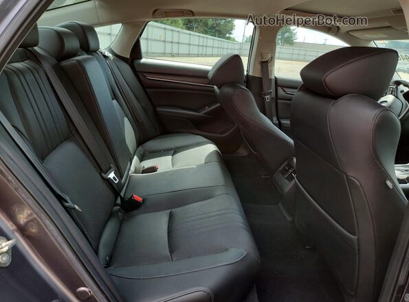 1HGCV3F94KA001477 2019 HONDA ACCORD Gray Rear seats view