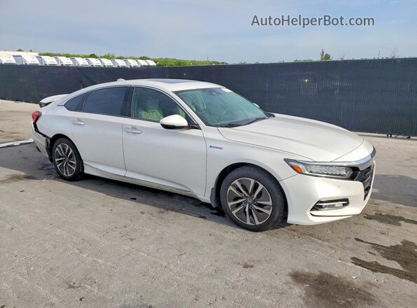 1HGCV3F94KA018330 2019 HONDA ACCORD White Передня права чверть