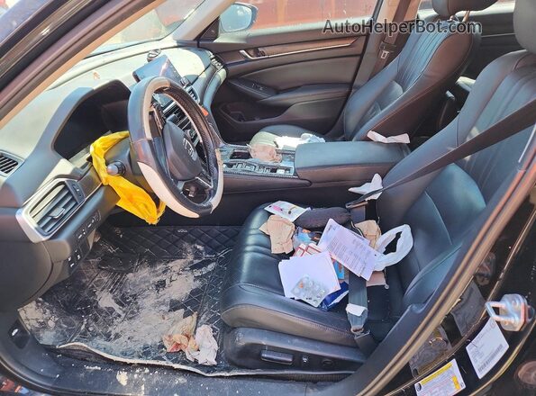 1HGCV3F94NA800017 2022 HONDA ACCORD Черный Вид салона спереди