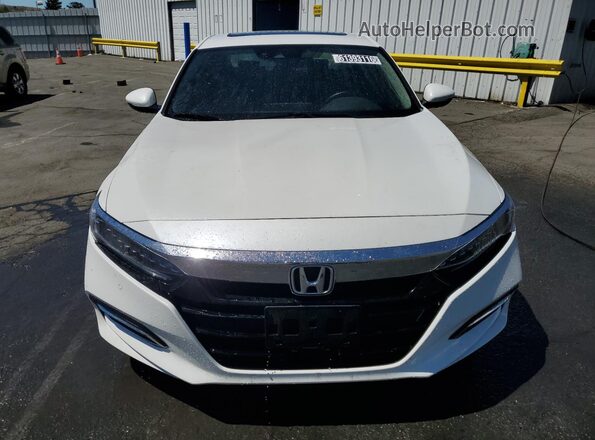 1HGCV3F96JA005481 2018 HONDA ACCORD White Vista de la etiqueta del VIN