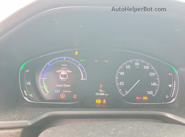 1HGCV3F97KA021156 2019 HONDA ACCORD Silver Vista del cuadro de instrumentos