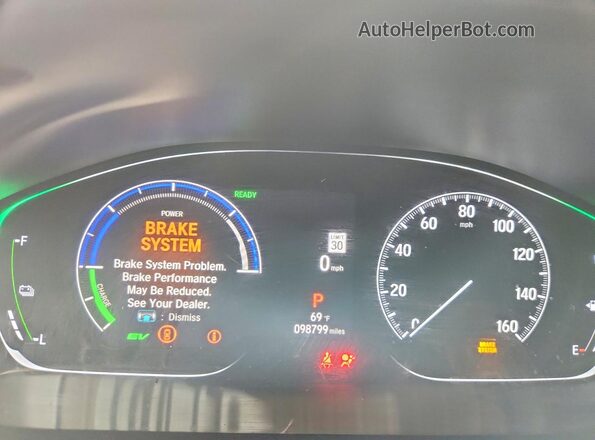 1HGCV3F9XMA015855 2021 HONDA ACCORD Gray ხელსაწყოთა პანელის ხედი