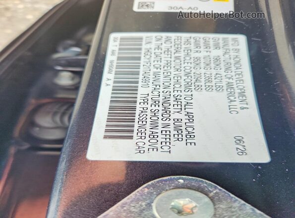 1HGCY1F21TA049910 2026 HONDA ACCORD Gray Շարժիչի բաժամունքի տեսք