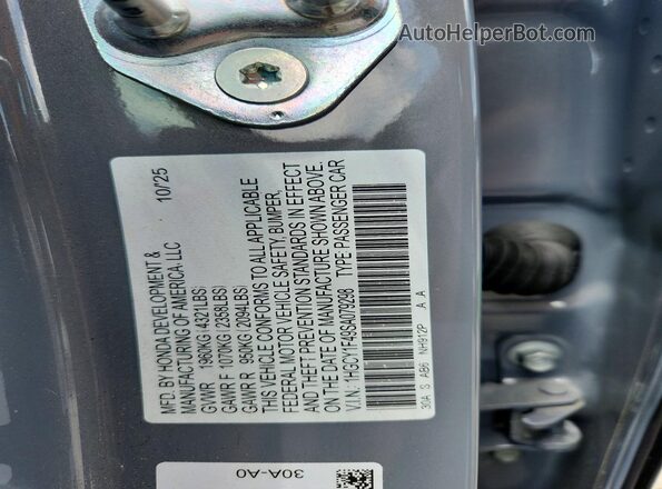 1HGCY1F49SA079298 2025 HONDA ACCORD Gray Engine compartment view
