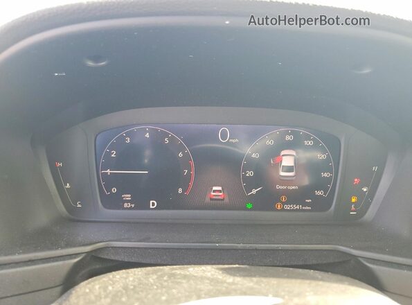 1HGCY1F4XSA030756 2025 HONDA ACCORD Silver Vista del cuadro de instrumentos