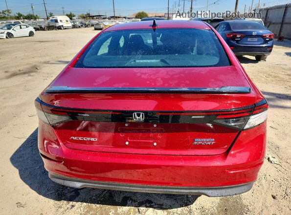 1HGCY2F50PA067790 2023 HONDA ACCORD Красный Вид сзади