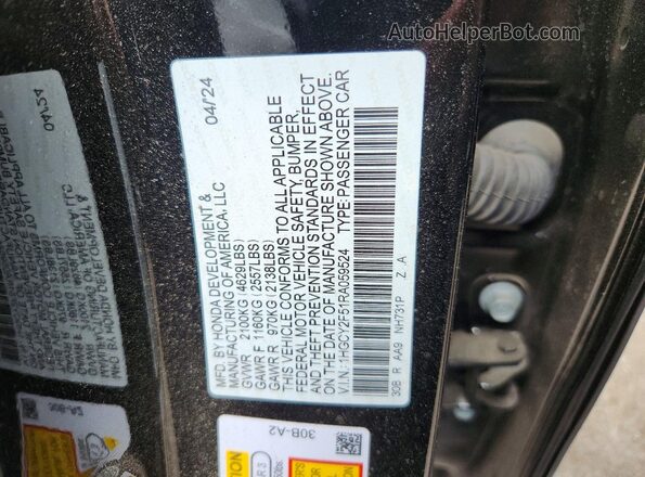 1HGCY2F51RA059524 2024 HONDA ACCORD Черный Вид подкапотного пространства