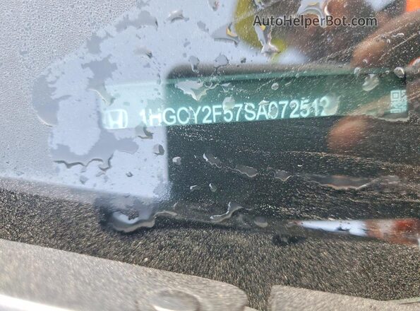 1HGCY2F57SA072512 2025 HONDA ACCORD Charcoal Vista de la etiqueta del VIN