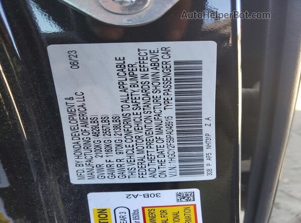 1HGCY2F59PA048915 2023 HONDA ACCORD Черный Вид подкапотного пространства