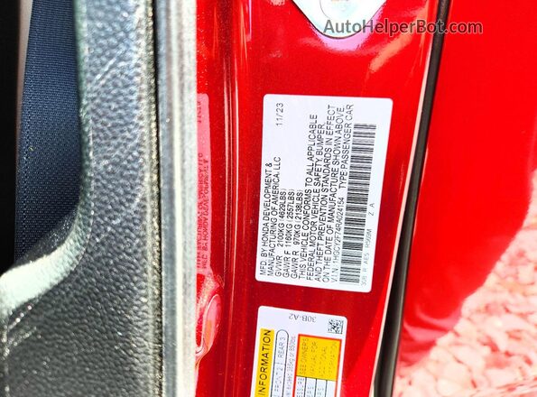 1HGCY2F74RA024154 2024 HONDA ACCORD Red Вид підкапотного простору