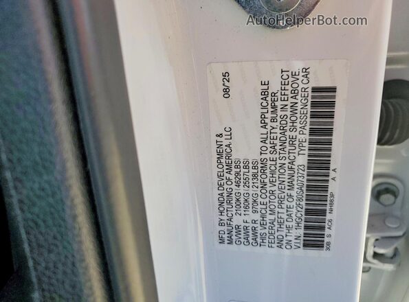 1HGCY2F80SA073723 2025 HONDA ACCORD Белый Вид наклейки с VIN-кодом