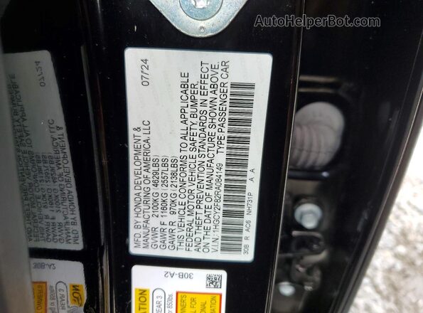 1HGCY2F82RA084149 2024 HONDA ACCORD Black Вид підкапотного простору