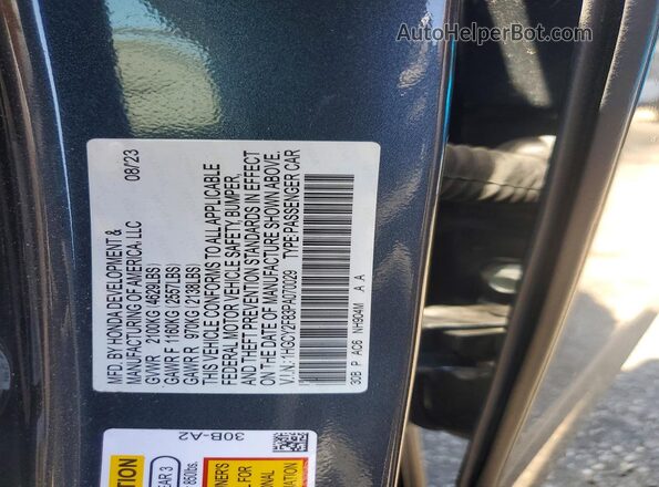 1HGCY2F83PA070029 2023 HONDA ACCORD Gray Вид підкапотного простору