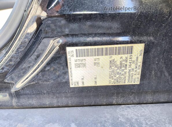 1N4AA6AP0HC364189 2017 NISSAN MAXIMA Black Vista del compartimento del motor