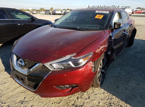 1N4AA6AP0HC441191 2017 NISSAN MAXIMA Burgundy Trasero izquierdo