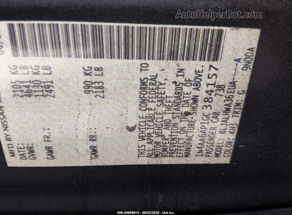 1N4AA6AP1GC384157 2016 NISSAN MAXIMA Black Vista del compartimento del motor
