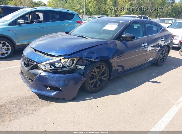 1N4AA6AP3HC378118 2017 NISSAN MAXIMA Синий Передняя левая четверть
