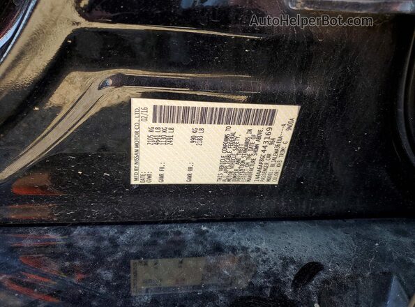 1N4AA6AP8GC443169 2016 NISSAN MAXIMA Black ძრავის განყოფილების ხედი