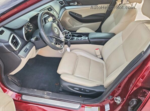 1N4AA6APXGC449216 2016 NISSAN MAXIMA Burgundy Vista interior delantera