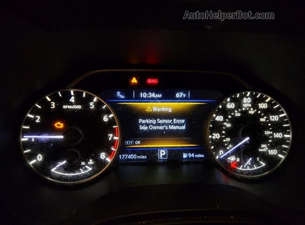 1N4AA6APXHC391304 2017 NISSAN MAXIMA Черный Вид щитка приборов