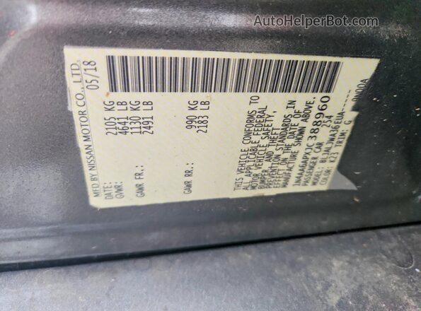 1N4AA6APXJC388960 2018 NISSAN MAXIMA Gray Շարժիչի բաժամունքի տեսք