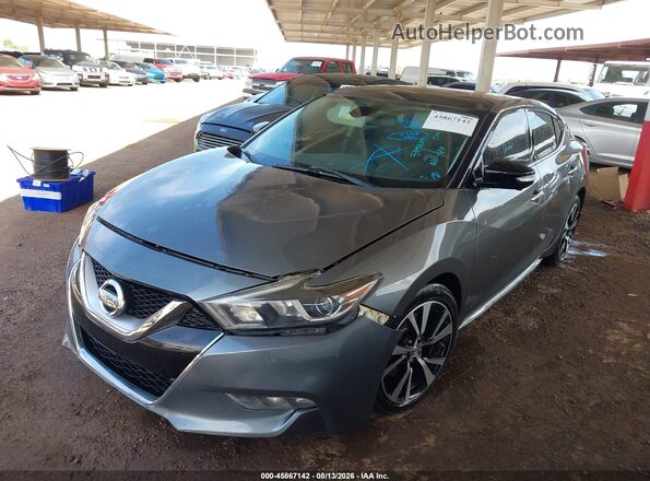 1N4AA6APXJC393205 2018 NISSAN MAXIMA Gray წინა მარცხენა ხედი სამი მეოთხედიდან