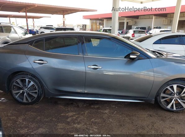 1N4AA6APXJC393205 2018 NISSAN MAXIMA Gray უკანა სალონის ხედი