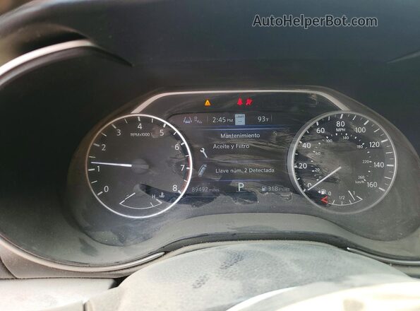 1N4AA6CV8LC361271 2020 NISSAN MAXIMA Серый Вид щитка приборов