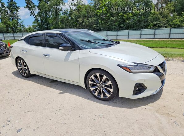 1N4AA6FV6MC508314 2021 NISSAN MAXIMA Белый Передняя правая четверть