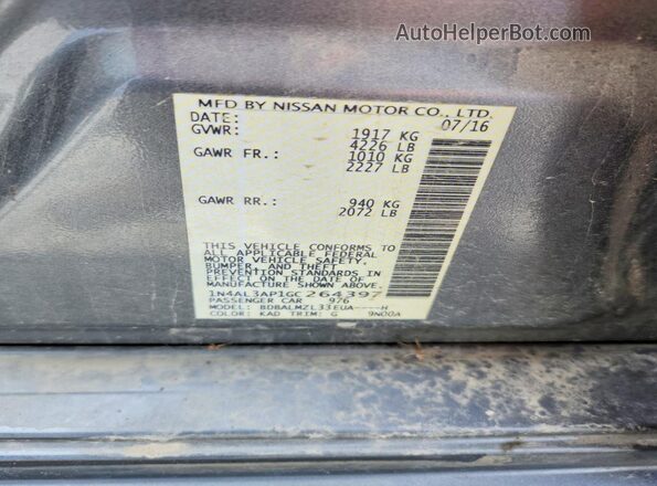 1N4AL3AP1GC264397 2016 NISSAN ALTIMA Gray ძრავის განყოფილების ხედი