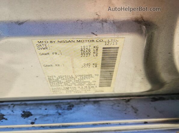 1N4AL3AP1GN319581 2016 NISSAN ALTIMA Gray Շարժիչի բաժամունքի տեսք