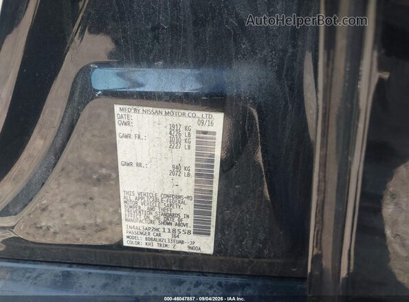 1N4AL3AP2HC118558 2017 NISSAN ALTIMA Черный Вид подкапотного пространства