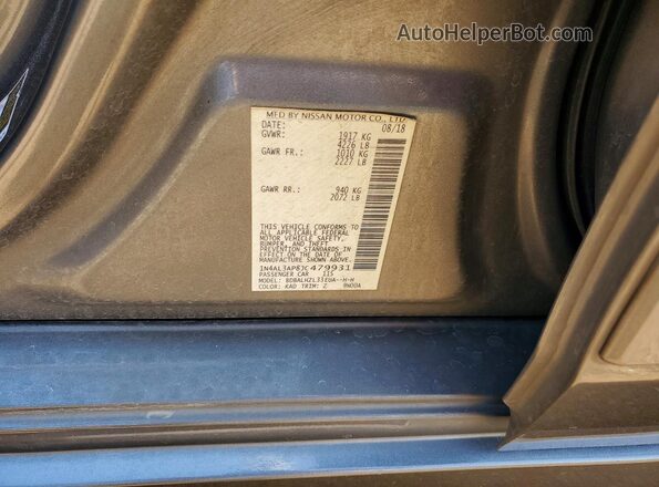 1N4AL3AP8JC479931 2018 NISSAN ALTIMA Gray Вид підкапотного простору