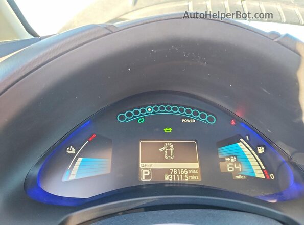 1N4AZ0CP2GC303864 2016 NISSAN LEAF Белый Вид щитка приборов