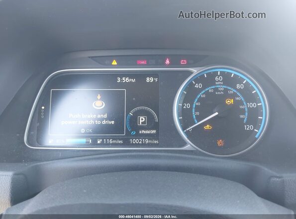 1N4AZ1CP1JC303982 2018 NISSAN LEAF Silver უკანა სალონის ხედი