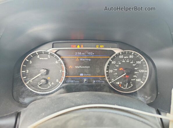 1N4BL4BV0LC236074 2020 NISSAN ALTIMA Silver Вид щитка приладів