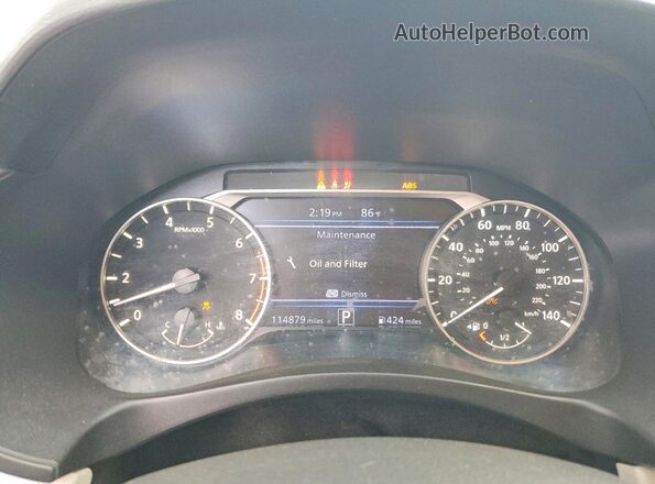 1N4BL4BV0LC249617 2020 NISSAN ALTIMA White Вид щитка приладів