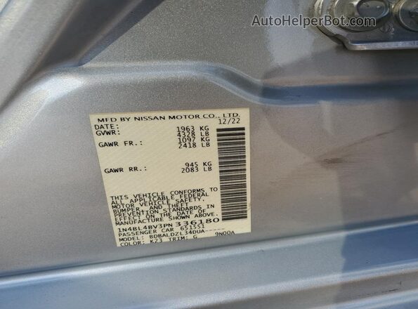 1N4BL4BV3PN336180 2023 NISSAN ALTIMA Silver 