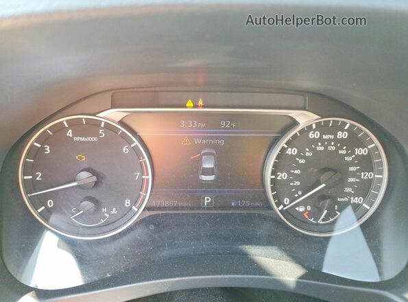 1N4BL4BV7KC135435 2019 NISSAN ALTIMA White Instrument cluster view