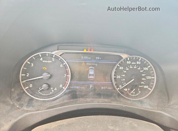 1N4BL4BV7KC239732 2019 NISSAN ALTIMA Серебряный Вид щитка приборов