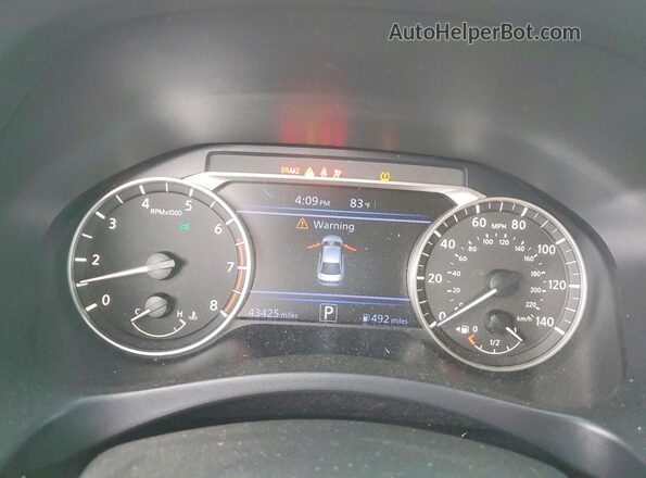 1N4BL4BV9KC170171 2019 NISSAN ALTIMA Gray Widok zestawu wskaźników