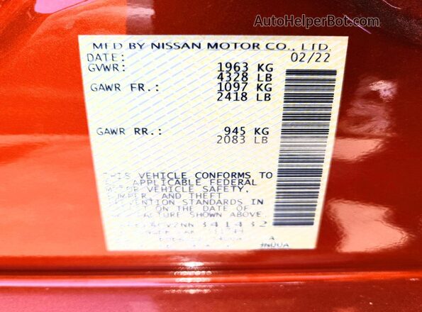 1N4BL4CV2NN341432 2022 NISSAN ALTIMA Оранжевый Вид подкапотного пространства